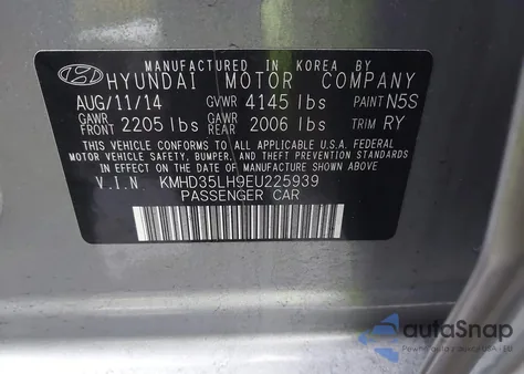 2014 Hyundai Elantra Gt from USA, damaged, VIN KMHD35LH9EU225939